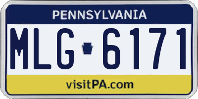 PA license plate MLG6171