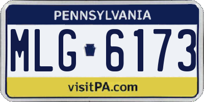 PA license plate MLG6173