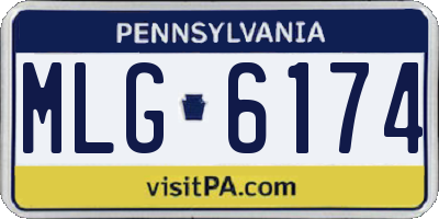 PA license plate MLG6174