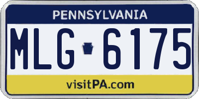 PA license plate MLG6175