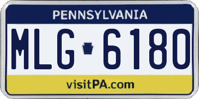 PA license plate MLG6180