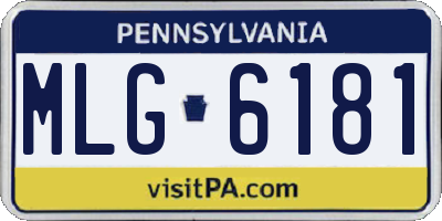 PA license plate MLG6181