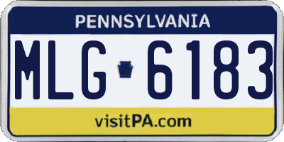 PA license plate MLG6183