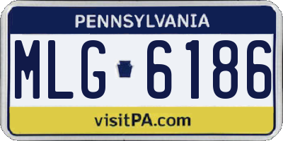 PA license plate MLG6186