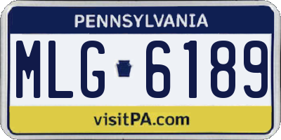 PA license plate MLG6189