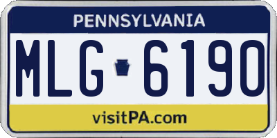 PA license plate MLG6190
