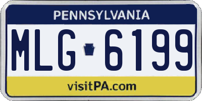 PA license plate MLG6199