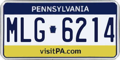 PA license plate MLG6214