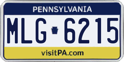 PA license plate MLG6215