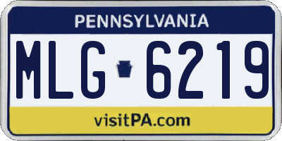 PA license plate MLG6219