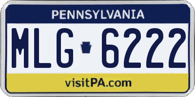 PA license plate MLG6222