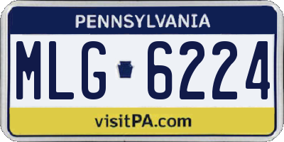 PA license plate MLG6224