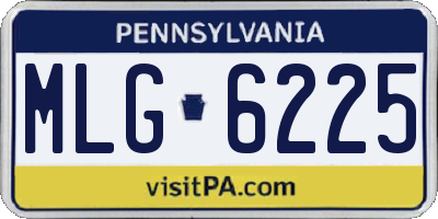 PA license plate MLG6225