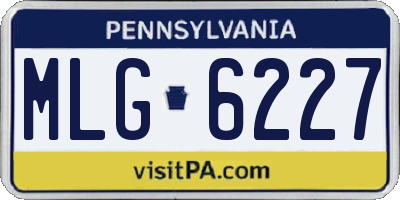 PA license plate MLG6227