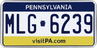 PA license plate MLG6239