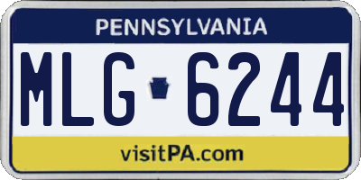 PA license plate MLG6244