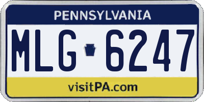 PA license plate MLG6247