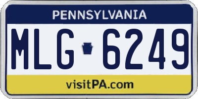 PA license plate MLG6249