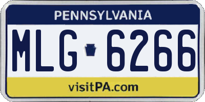 PA license plate MLG6266
