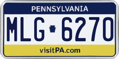 PA license plate MLG6270