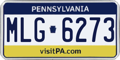 PA license plate MLG6273