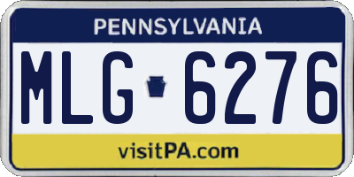 PA license plate MLG6276