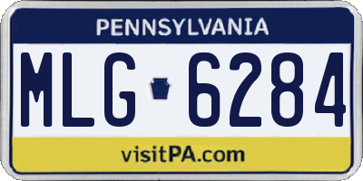 PA license plate MLG6284