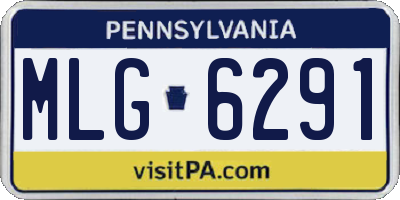 PA license plate MLG6291