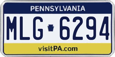 PA license plate MLG6294