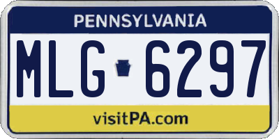 PA license plate MLG6297