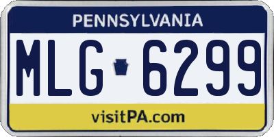 PA license plate MLG6299