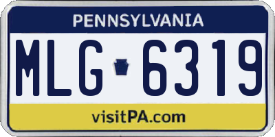 PA license plate MLG6319