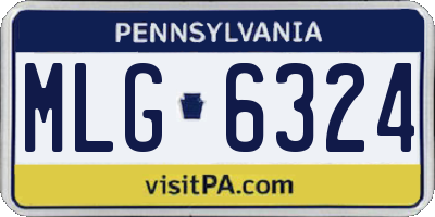 PA license plate MLG6324