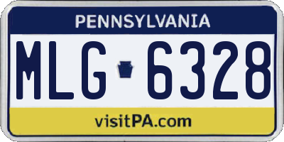 PA license plate MLG6328