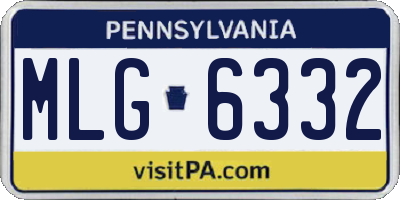 PA license plate MLG6332