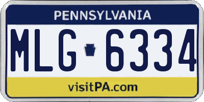 PA license plate MLG6334
