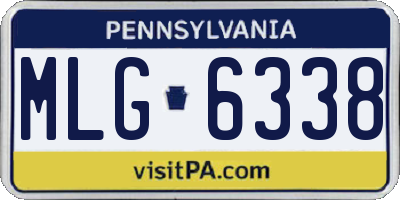 PA license plate MLG6338