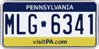 PA license plate MLG6341