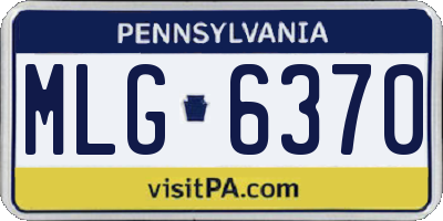 PA license plate MLG6370