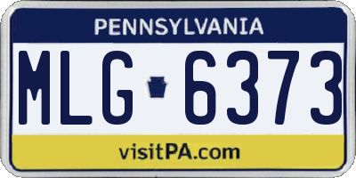 PA license plate MLG6373