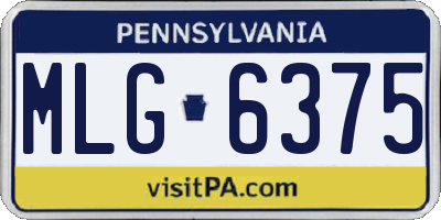 PA license plate MLG6375