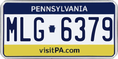 PA license plate MLG6379
