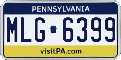 PA license plate MLG6399