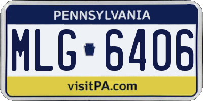 PA license plate MLG6406