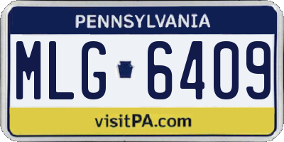 PA license plate MLG6409