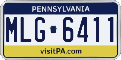 PA license plate MLG6411