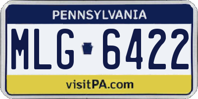 PA license plate MLG6422