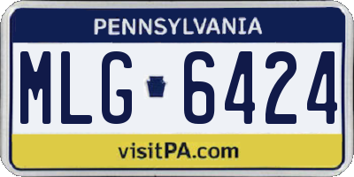 PA license plate MLG6424