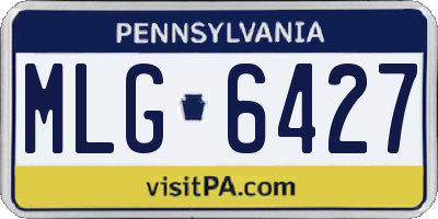 PA license plate MLG6427