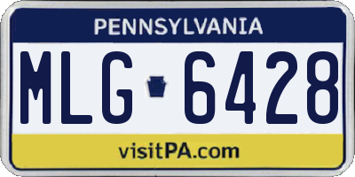 PA license plate MLG6428
